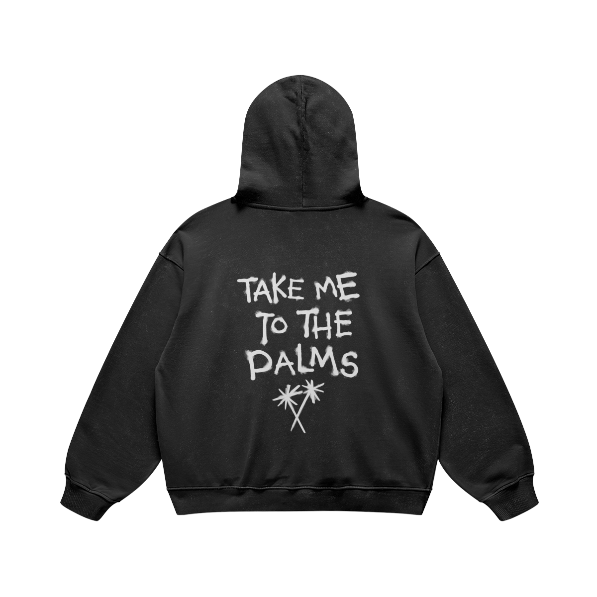 TAKE ME TO THE PALMS HOODIE - VINTAGE BLACK