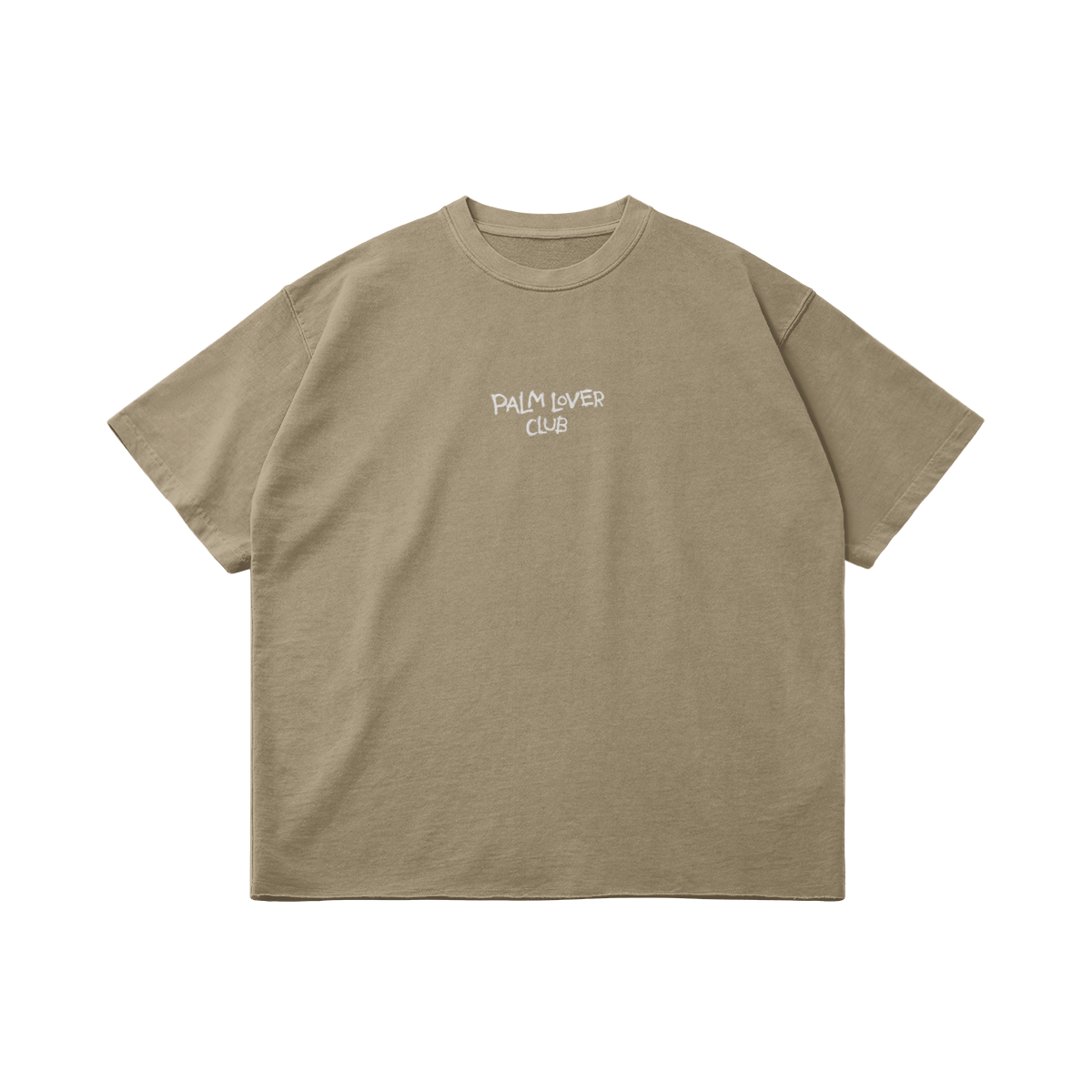CROSSED PALM TREES TEE - KAKI