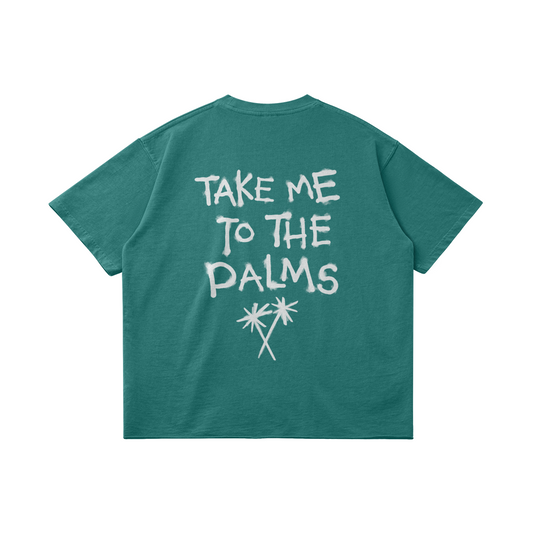 TAKE ME TO THE PALMS TEE - JUNGLE GREEN