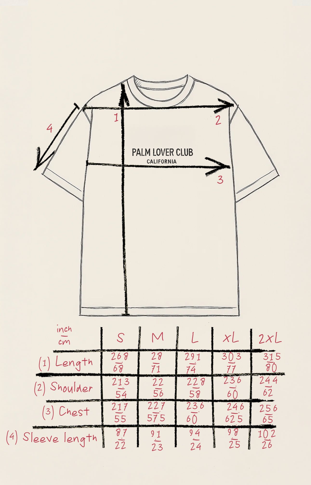ORIGINAL PLC CALIFORNIA TEE - APRICOT BEIGE